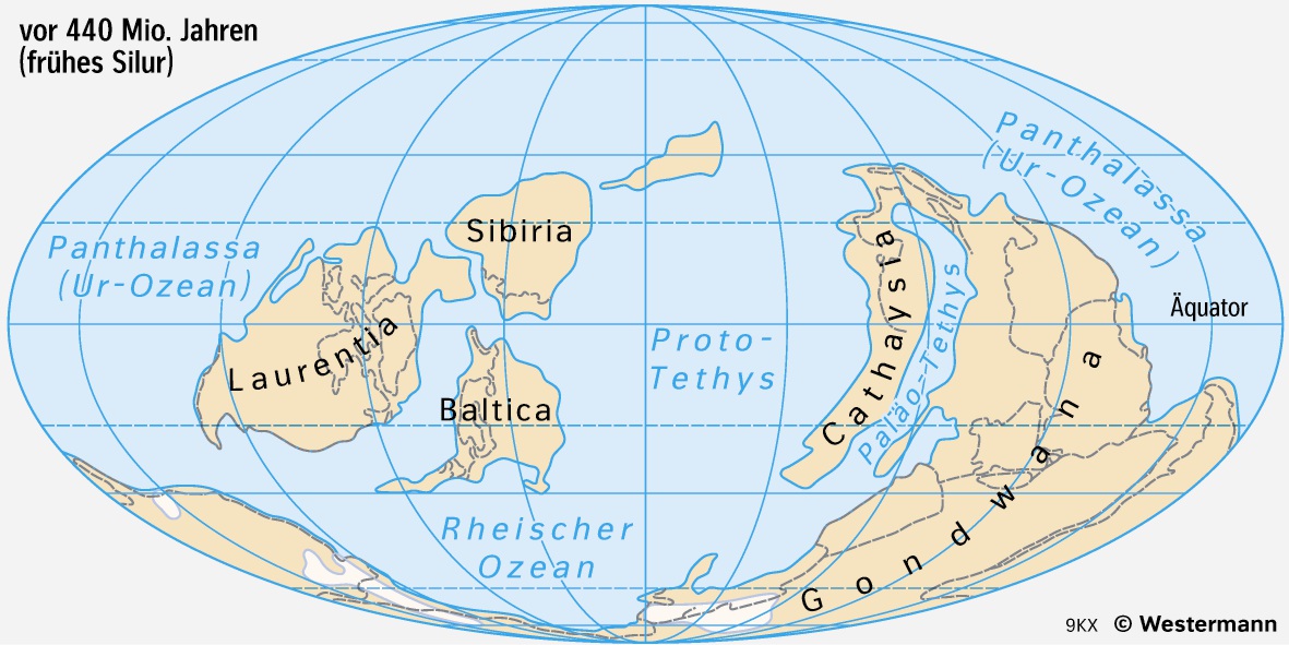 Die Welt vor 390 Millionen Jahren (frühes Silur)
