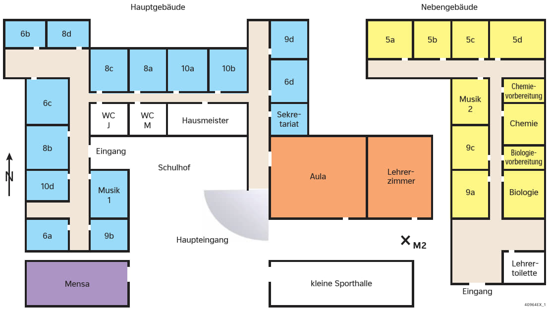 Lageplan der Schule