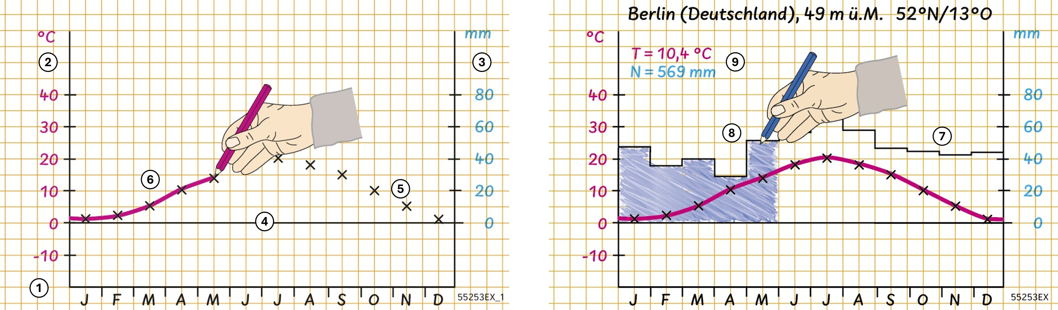 Klimadiagramm zeichnen