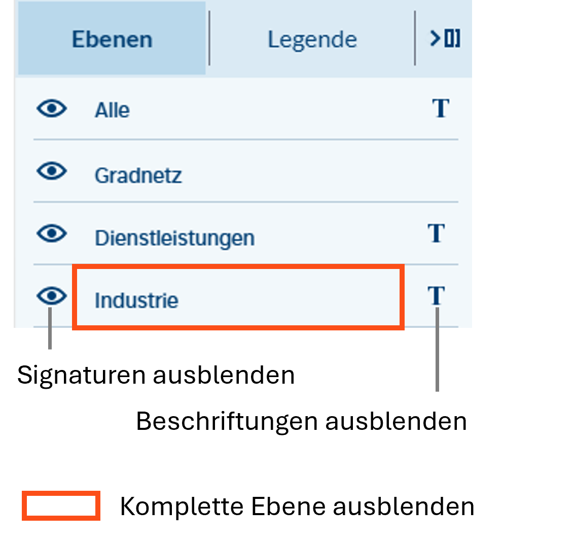 Grafik Ebenen ausschalten