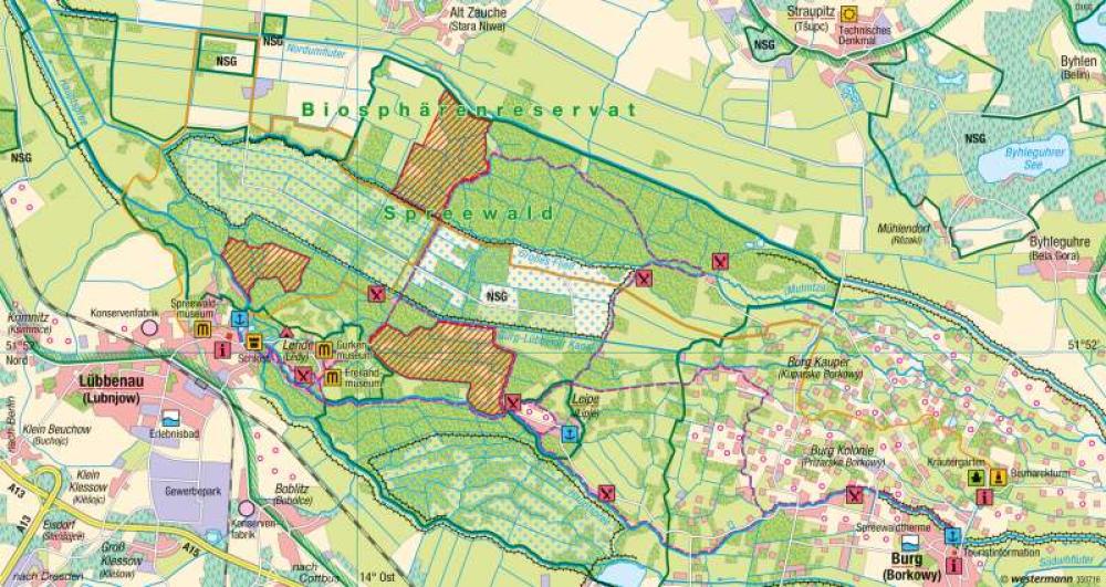 Bild der Karte Spreewald - Tourismus im Biosphärenreservat - Deutschland - Tourismus