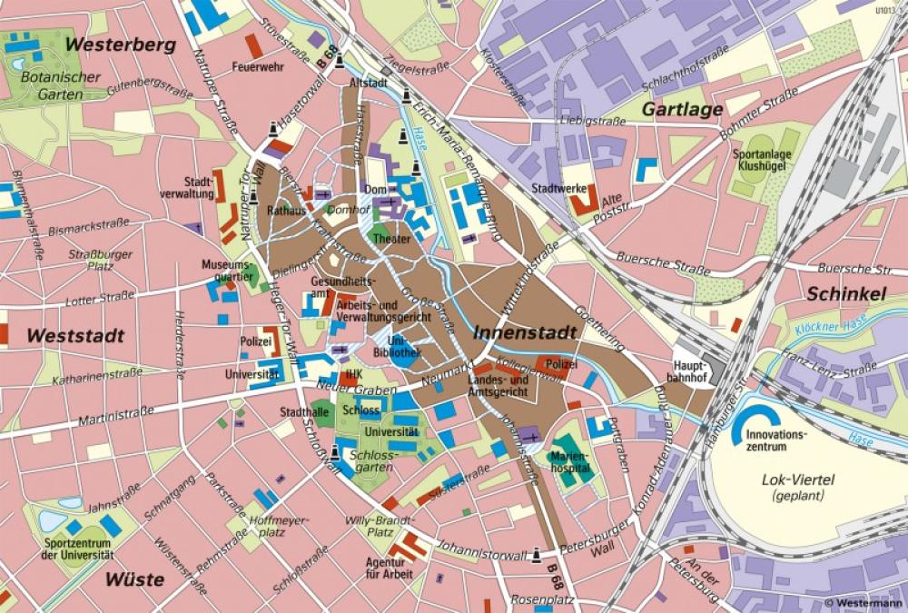 Bild der Karte Osnabrück - Vom Bild zur thematischen Karte - Thematische Karte - Niedersachsen - Vom Bild zur Karte
