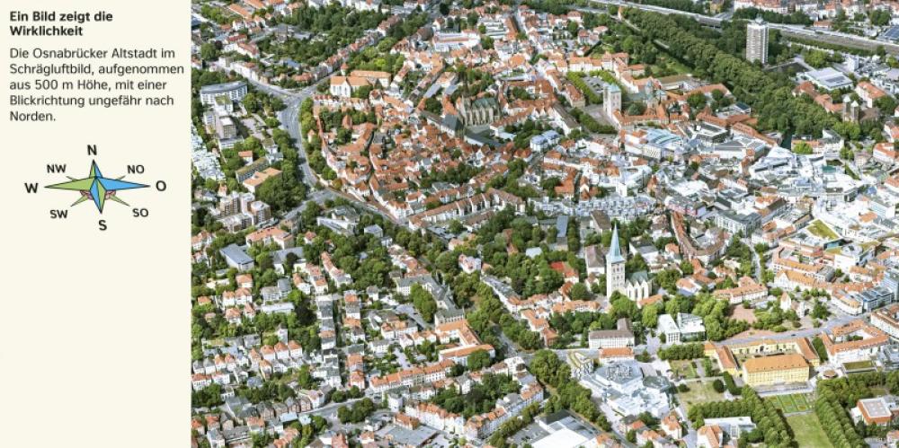 Bild der Karte Osnabrück - Vom Bild zur thematischen Karte - Schrägluftbild - Niedersachsen - Vom Bild zur Karte