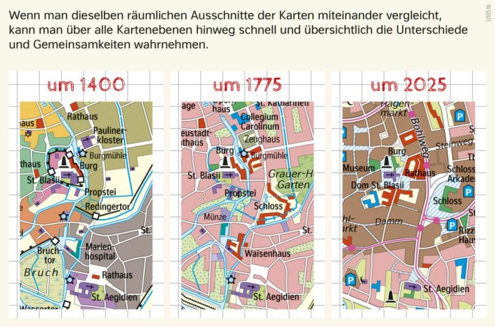 Bild der Karte Karten mit der Fenstermethode vergleichen - Braunschweig - Räume im Wandel