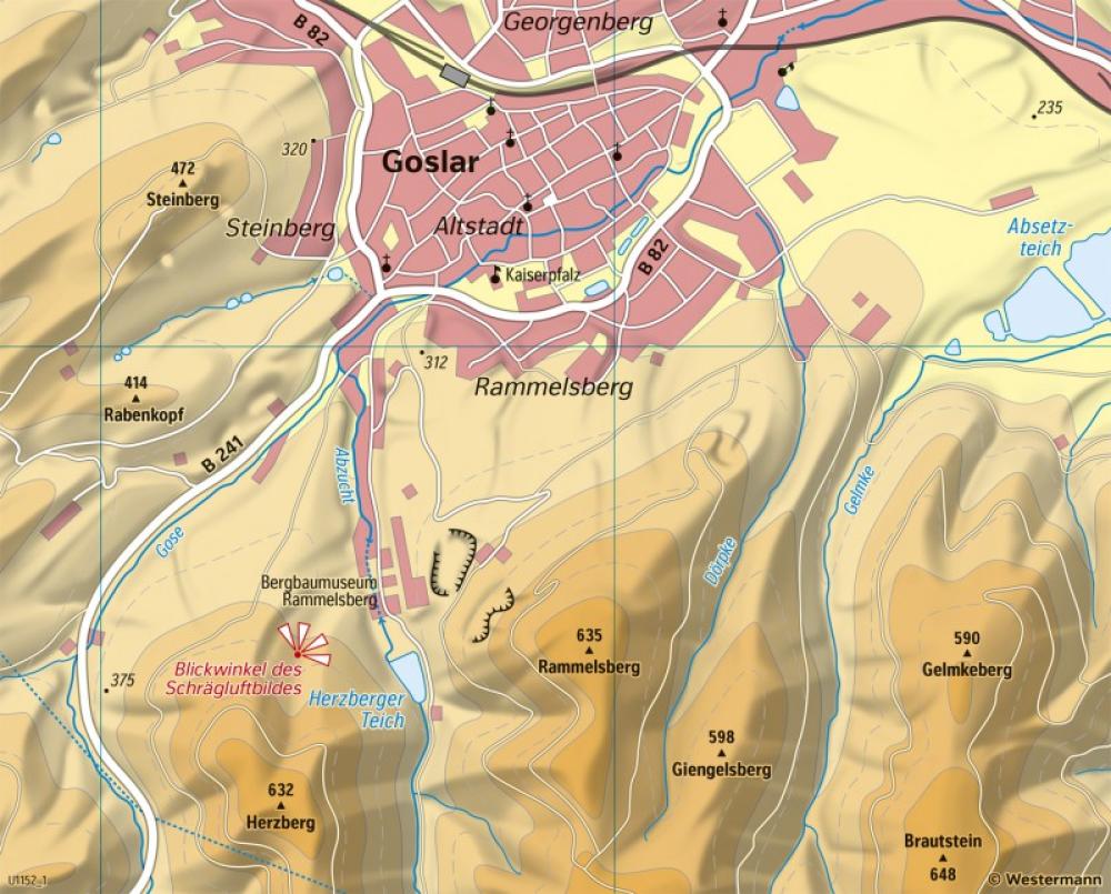 Bild der Karte Goslar-Rammelsberg - Vom Bild zur physischen Karte - Physische Karte - Niedersachsen - Vom Bild zur Karte
