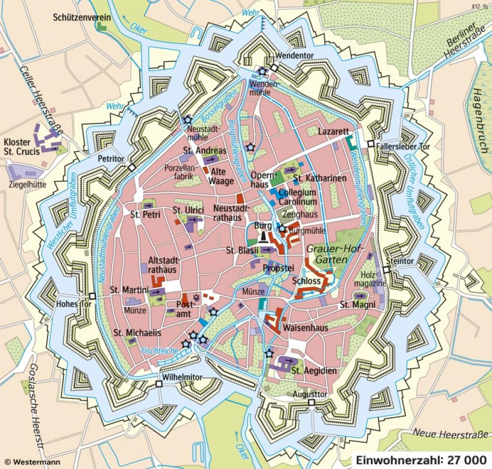 Bild der Karte Braunschweig - Befestigte Stadt 1775 - Braunschweig - Räume im Wandel