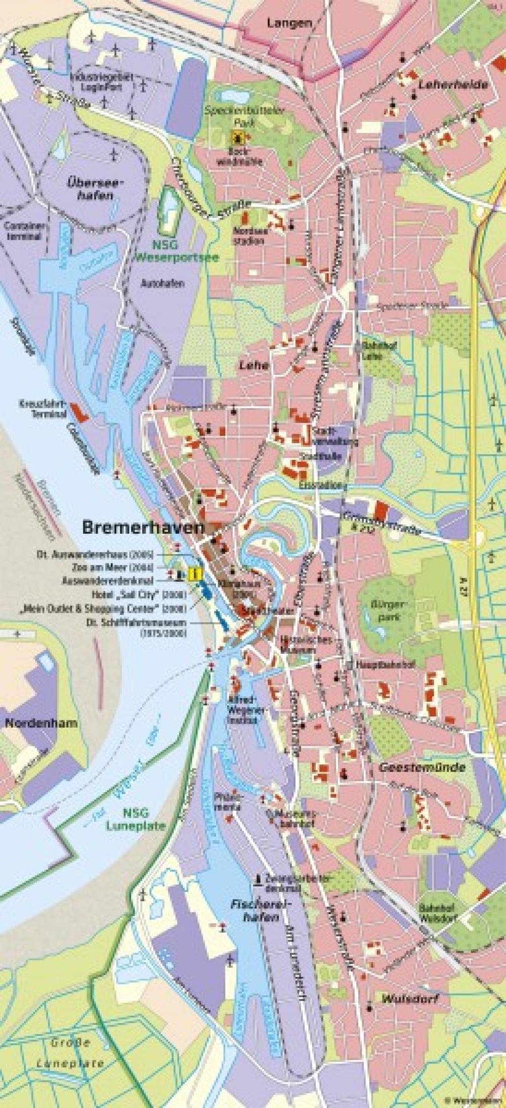 Bild der Karte Bremerhaven - Häfen und Havenwelten - Niedersachsen und Bremen - Tourismus