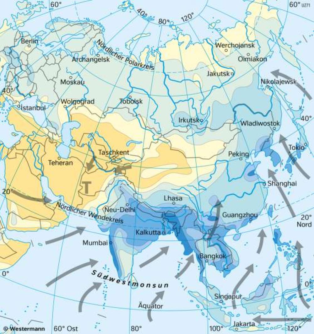 Asien - Niederschläge-978-3-14-100390-1-101-3-2 | Diercke.de
