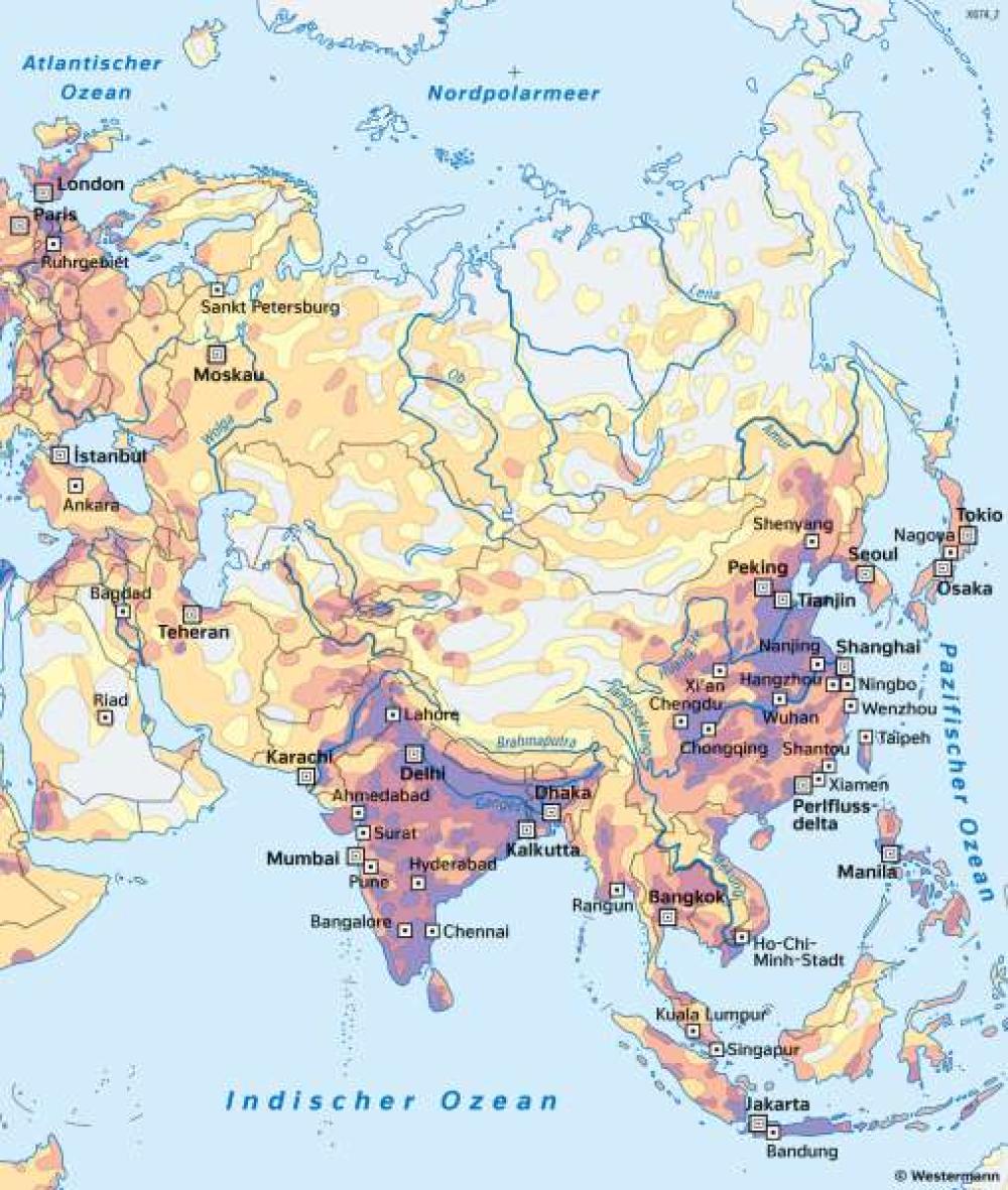 アジア図　Asien nach den neusten und besten Datei:Asia, administrative divisions - de - colored.svg