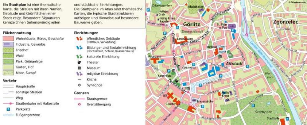 Bild der Karte Stadtplan (thematische Stadtkarte von Görlitz) - Sachsen - Sachsen - Kartentypen/Berge auf der Karte