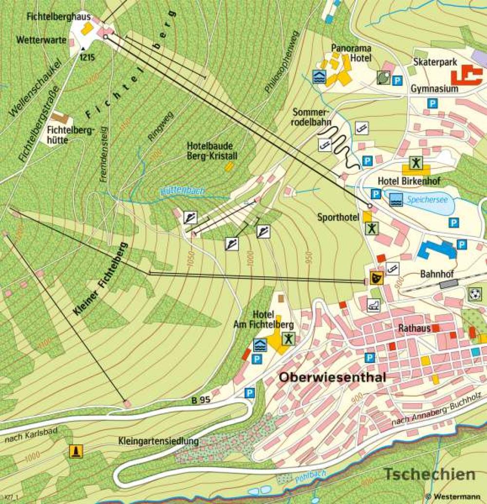 Bild der Karte Oberwiesenthal - Kurort, Wintersport - Sachsen - Sachsen - Tourismus