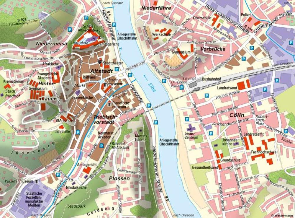 Bild der Karte Meißen - Stadtentwicklung - 2018 - Sachsen - Sachsen - Geschichte