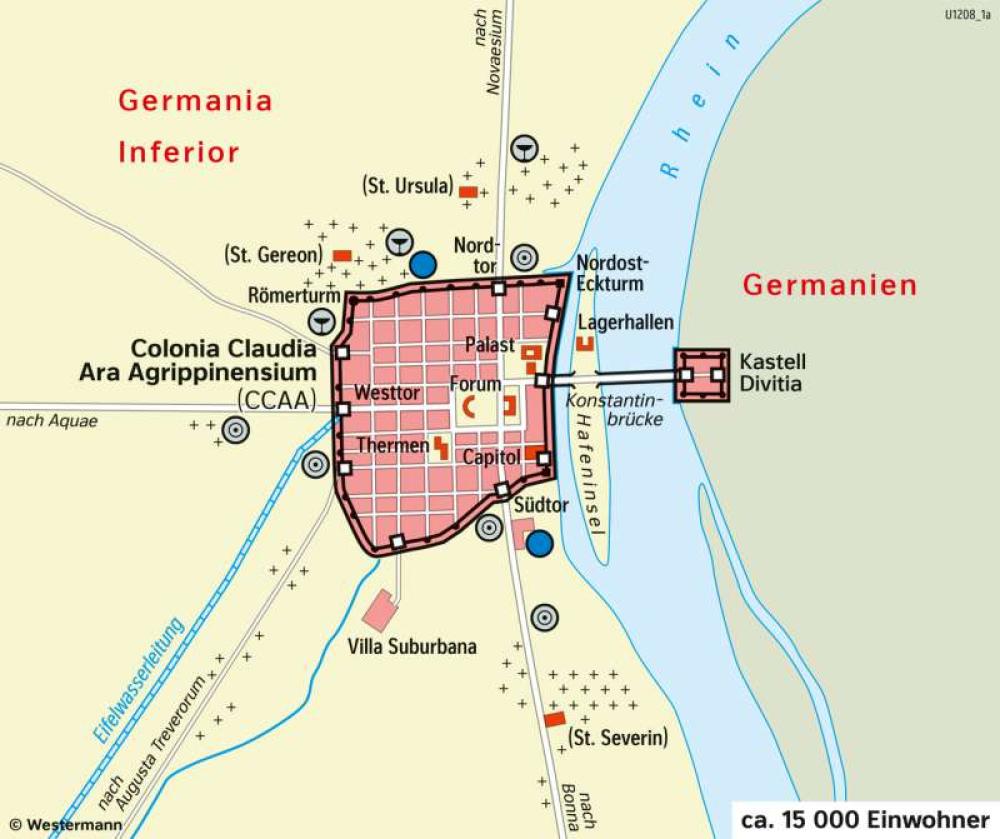 Bild der Karte Köln (Colonia) - Römerstadt (um 350) - Köln - Köln (Colonia) - Eine Stadt im Wandel der Zeit