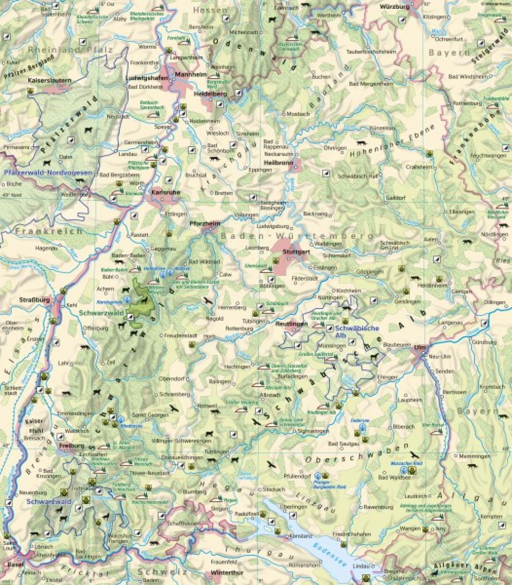 Bild der Karte Baden-Württemberg - Naturschutz - Baden-Württemberg - Tourismus und Naturschutz