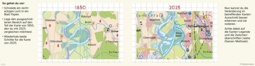 Bild der Karte Karten mit der Fenstermethode vergleichen - Rhein-Neckar-Region - Landschaftswandel