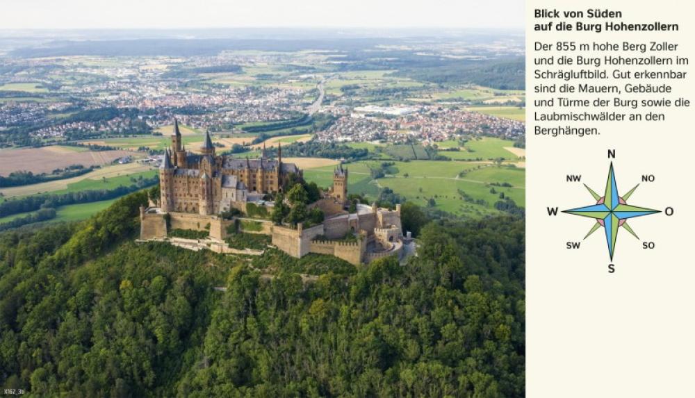 Bild der Karte Zoller - Vom Bild zur physischen Karte - Schrägluftbild - Baden-Württemberg - Vom Bild zur Karte
