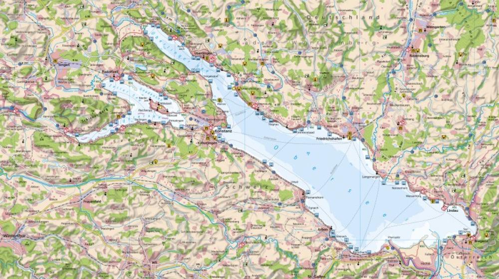 Bild der Karte Bodensee-Region - Tourismus - Bodensee-Region - Eine Karte lesen und auswerten