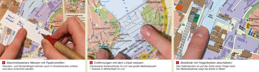 Bild der Karte Messen in Karten - Kieler Förde - Maßstab und Entfernungen