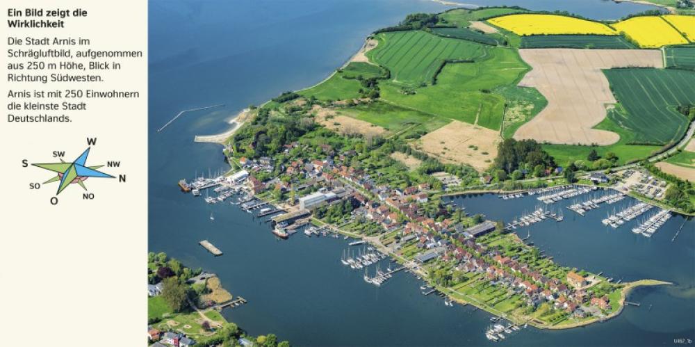Bild der Karte Arnis - Vom Bild zur thematischen Karte - Schrägluftbild - Schleswig-Holstein - Vom Bild zur Karte