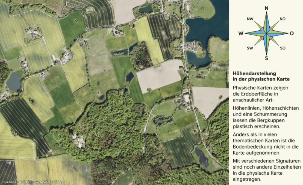 Bild der Karte Bungsberg - Vom Bild zur physischen Karte - Senkrechtluftbild - Schleswig-Holstein - Vom Bild zur Karte