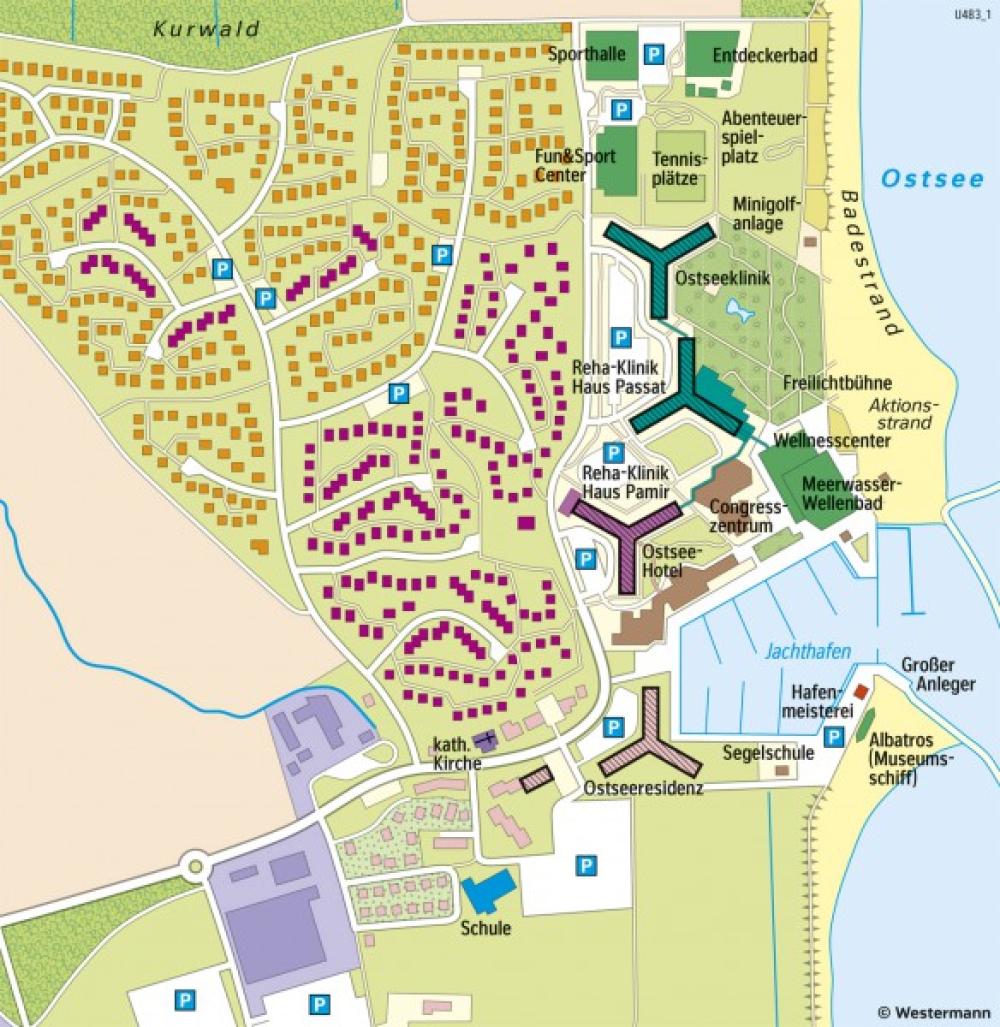 Bild der Karte Damp - Geplantes Ostseebad - Schleswig-Holstein und Hamburg - Tourismus