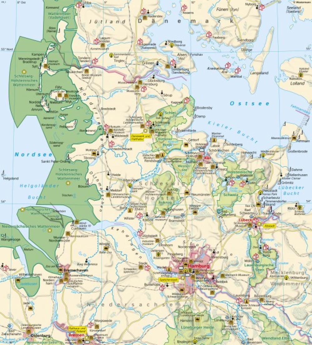 Bild der Karte Schleswig-Holstein und Hamburg - Tourismus - Schleswig-Holstein und Hamburg - Tourismus