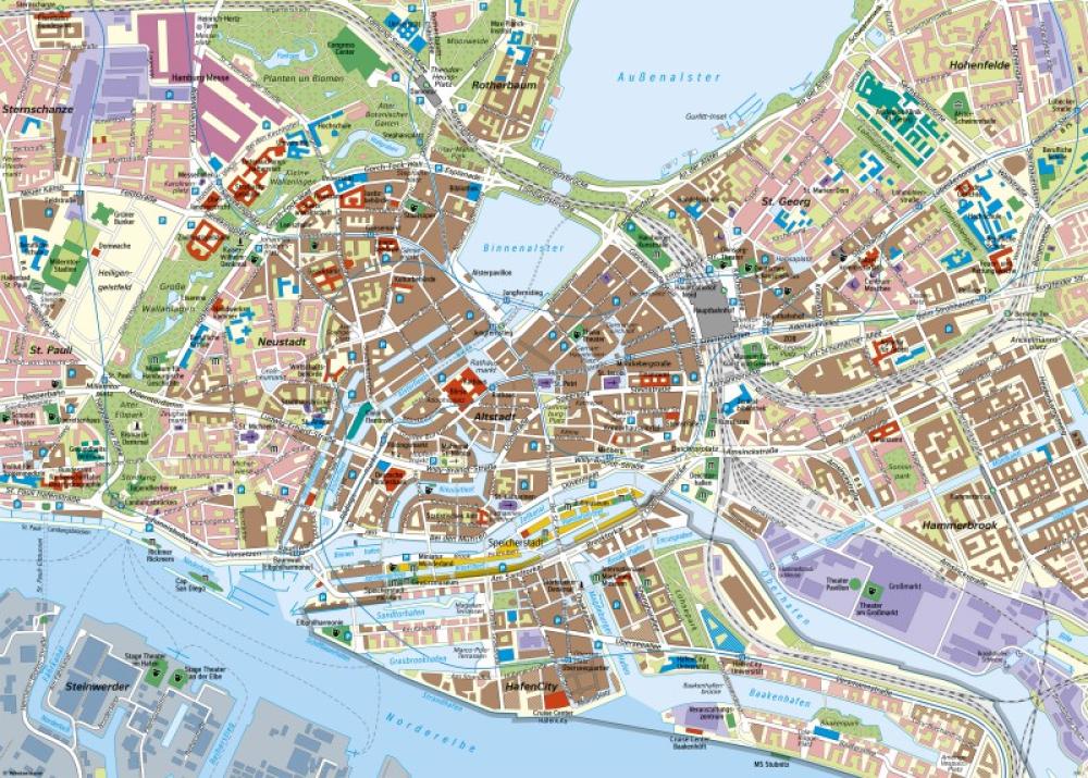 Bild der Karte Hamburg - Innenstadt und HafenCity - Hamburg - Geschichtliche Entwicklung und heutige Innenstadt
