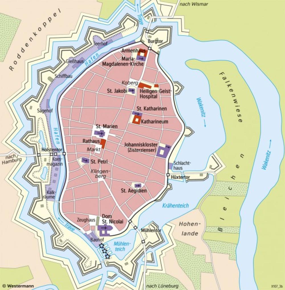 Bild der Karte Lübeck - Befestigte Stadt 1775 - Lübeck - Räume im Wandel