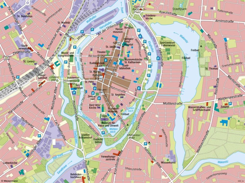 Bild der Karte Lübeck - Heutige Innenstadt - Lübeck - Räume im Wandel