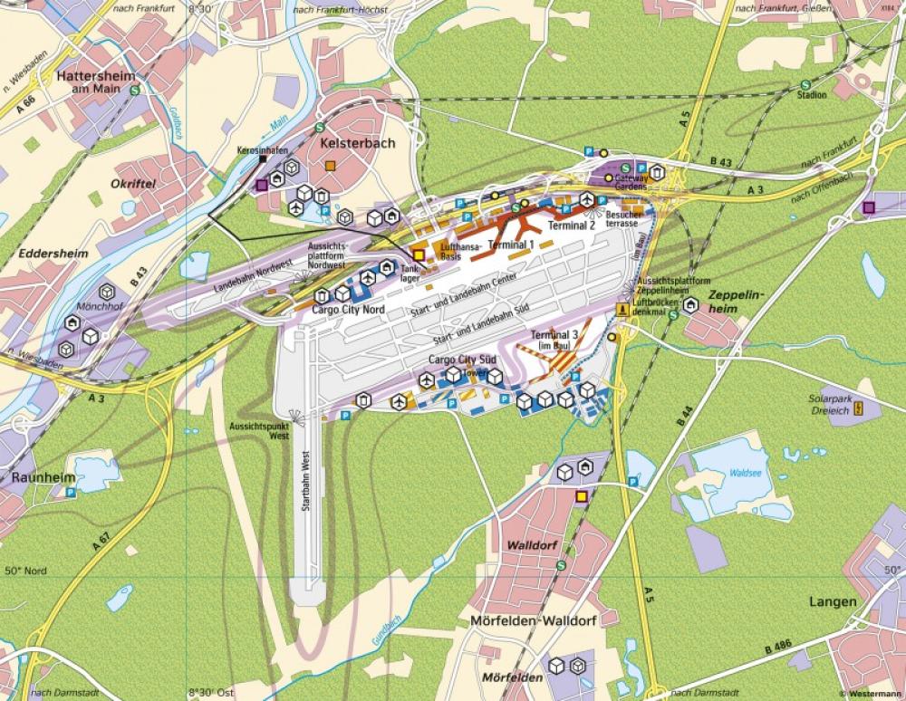Bild der Karte Frankfurt am Main - Flughafen - Deutschland - Verkehr