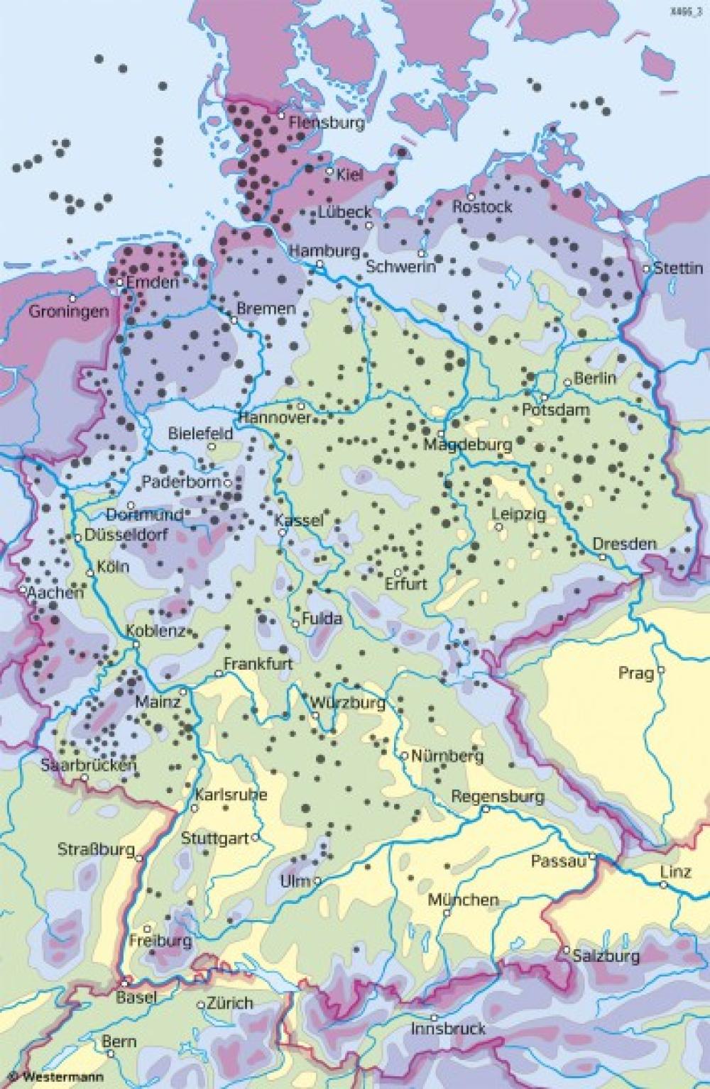 Bild der Karte Deutschland - Erneuerbare Energie aus Wind - Deutschland - Energie