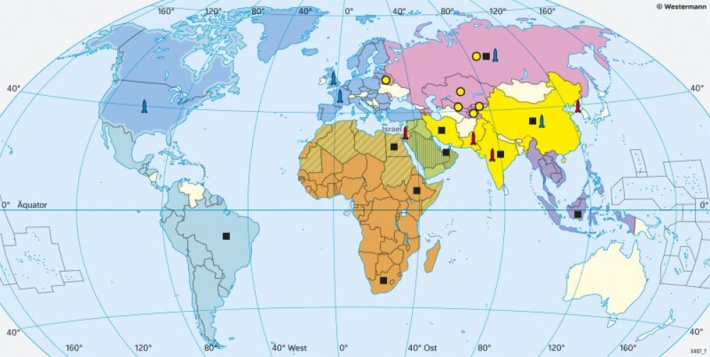 Bild der Karte Erde - Politische und militärische Bündnisse - Geschichte - Die Vereinten Nationen