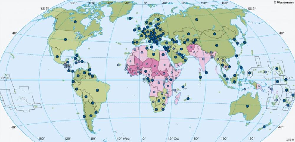 Bild der Karte Erde - Bildung - Erde - Lebensbedingungen