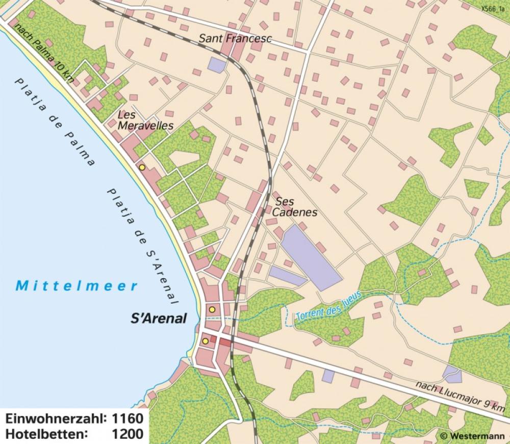 Bild der Karte S'Arenal (Mallorca) - Badetourismus - um 1960 - Europa - Tourismus