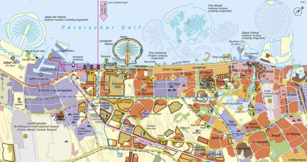 Bild der Karte Dubai - Ausbau zur Tourismus-Metropole - 2025 - Westasien - Wirtschaft