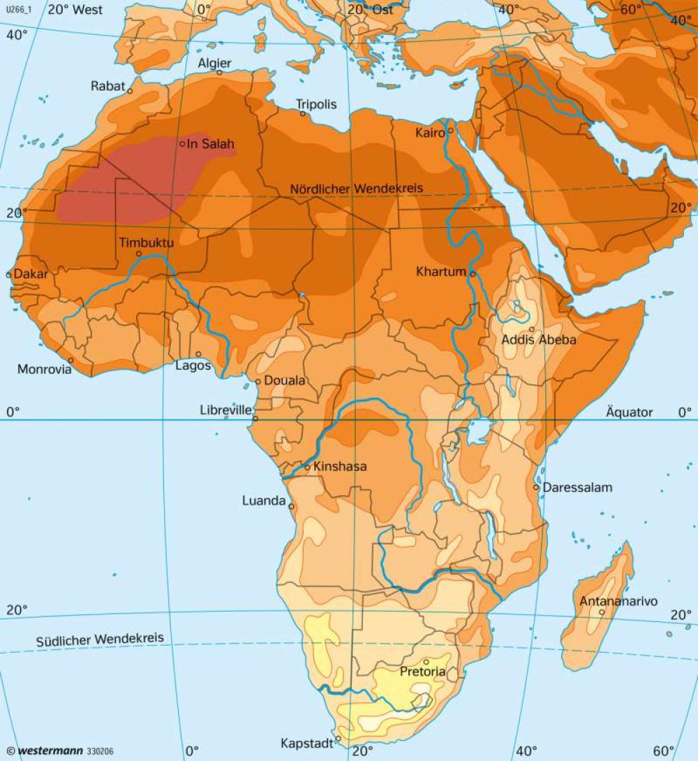 Afrika - Temperaturen im Juli-978-3-14-100870-8-186-2-1 | Diercke.de