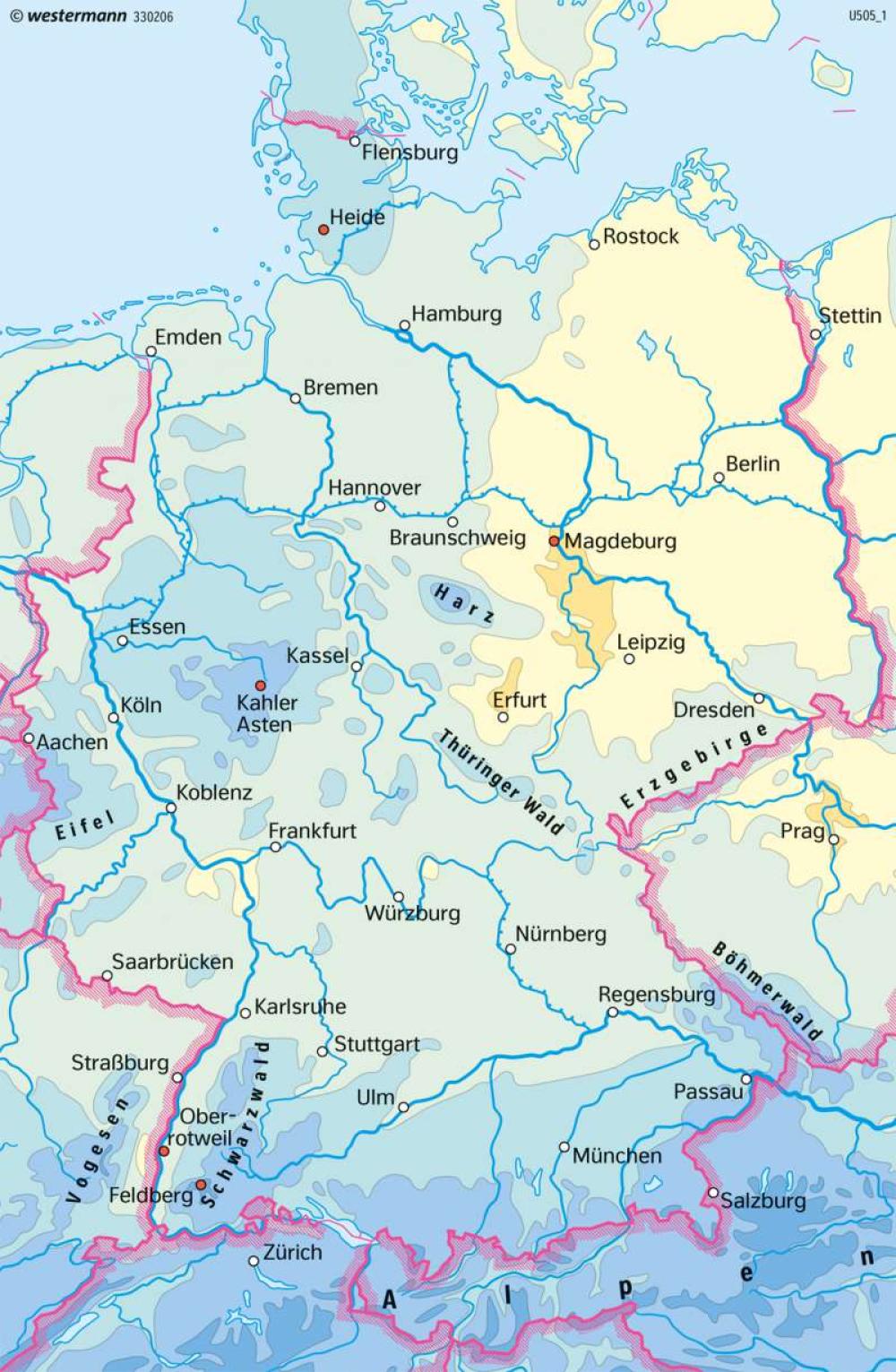 Bild der Karte Deutschland - Niederschläge im Jahr - Deutschland - Deutschland - Klima