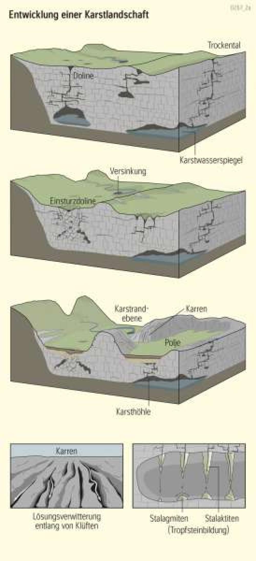 Entwicklung einer Karstlandschaft