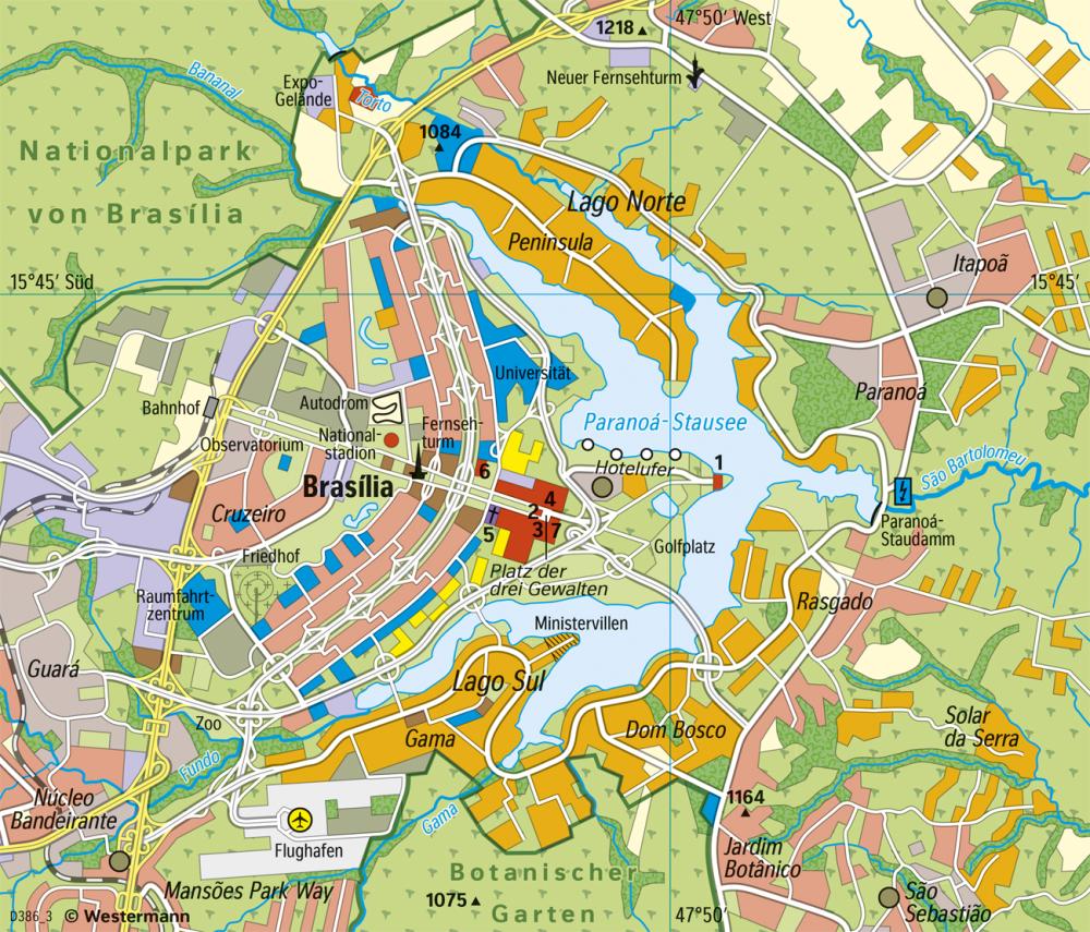 Bild der Karte Brasília - Planstadt - Südamerika - Klima und Regenwald