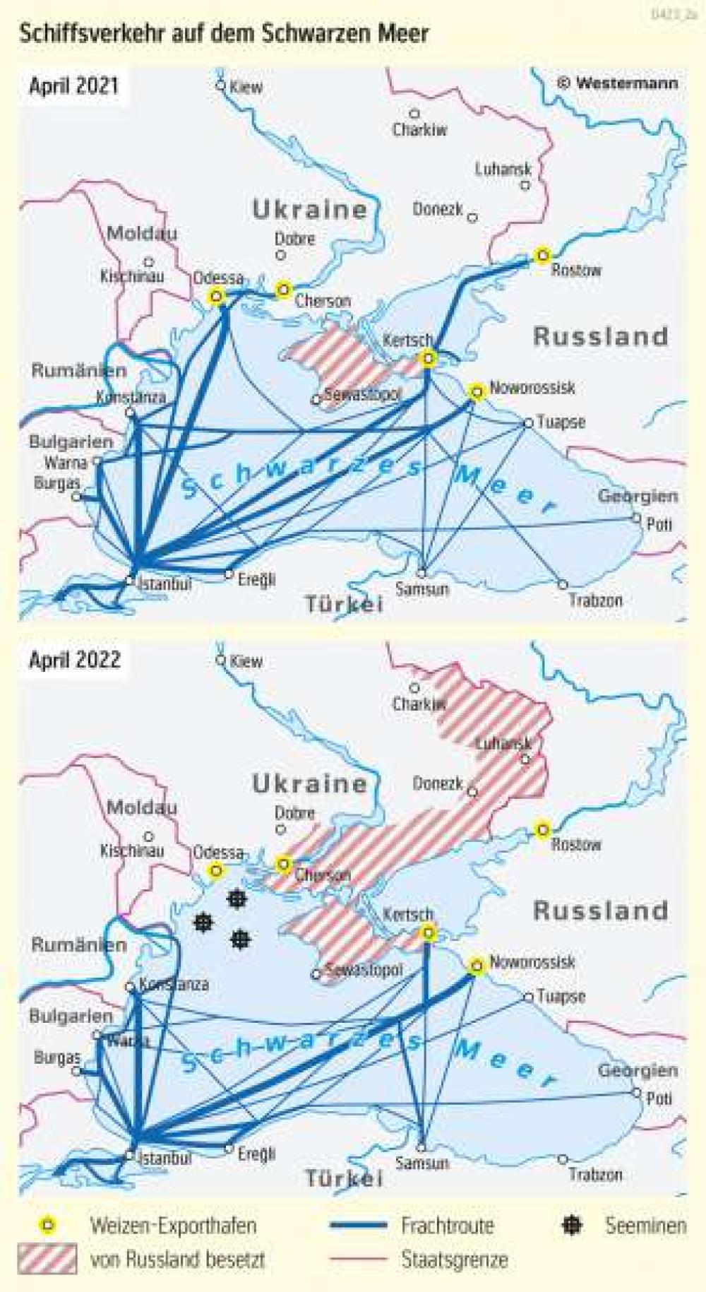 Schiffsverkehr auf dem Schwarzem Meer