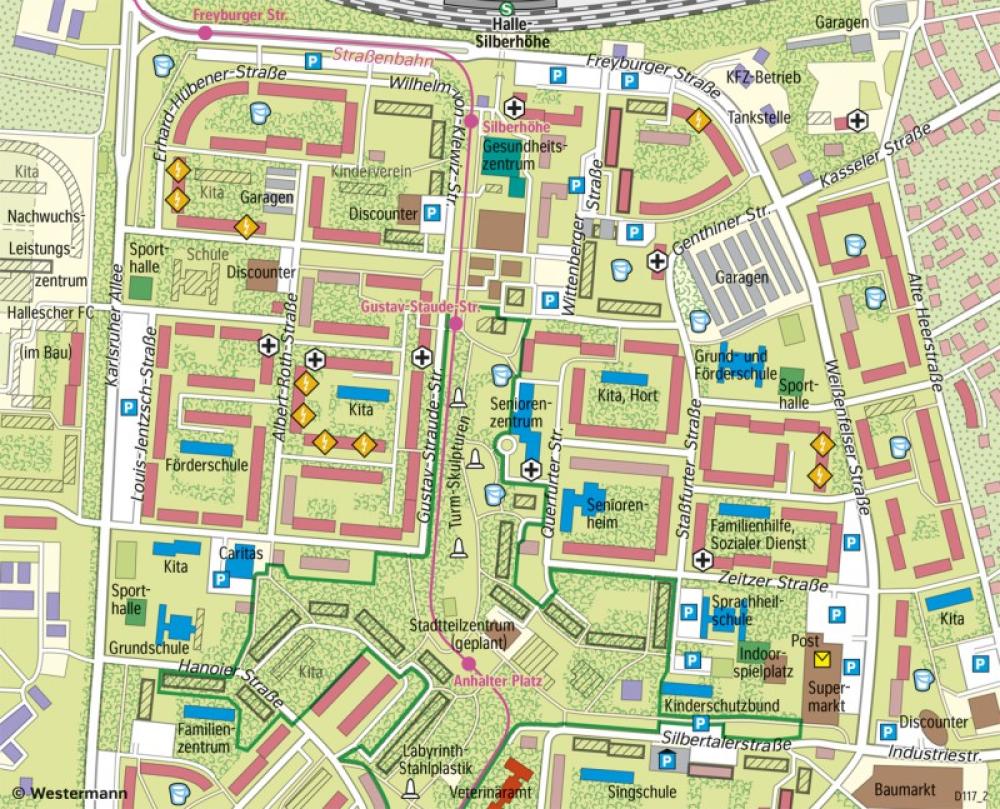 Bild der Karte Halle-Silberhöhe - Soziale Stadt - Halle/Leipzig - Transformation