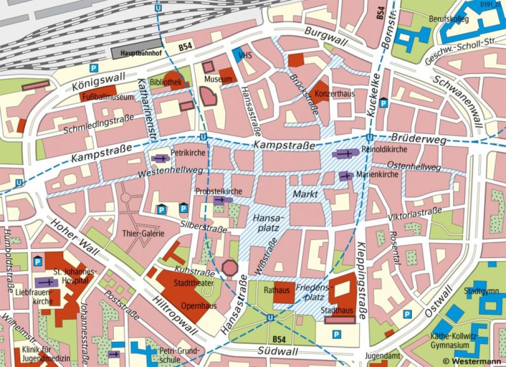 Bild der Karte Dortmund - Innenstadt - 2023 - Deutschland - Historische Stadtentwicklung
