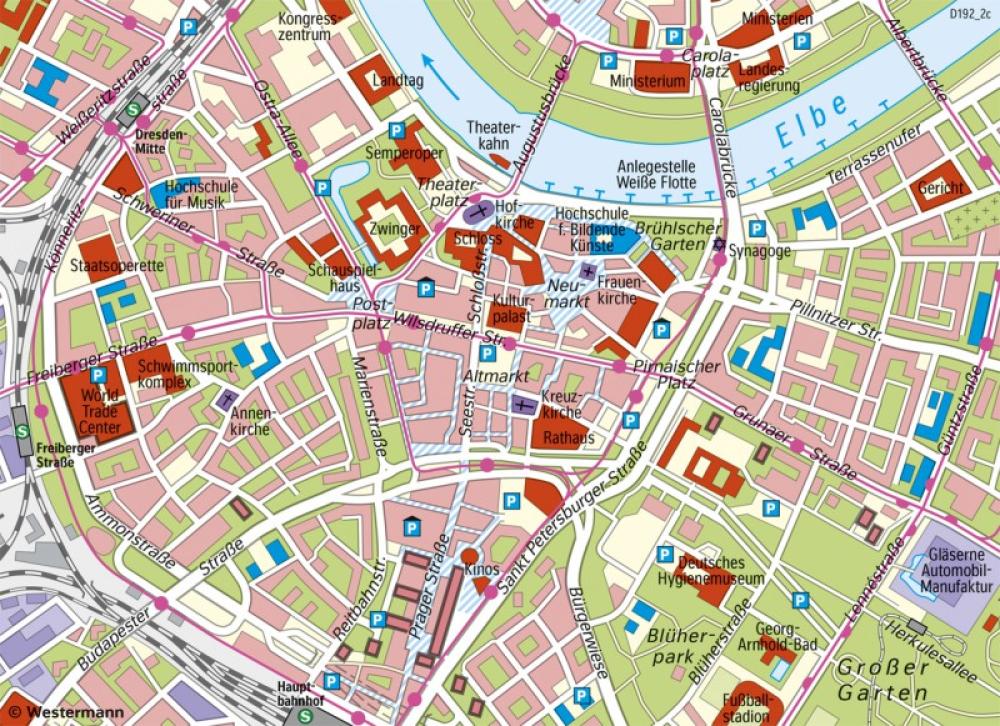 Bild der Karte Dresden - Innenstadt - 2023 - Deutschland - Historische Stadtentwicklung
