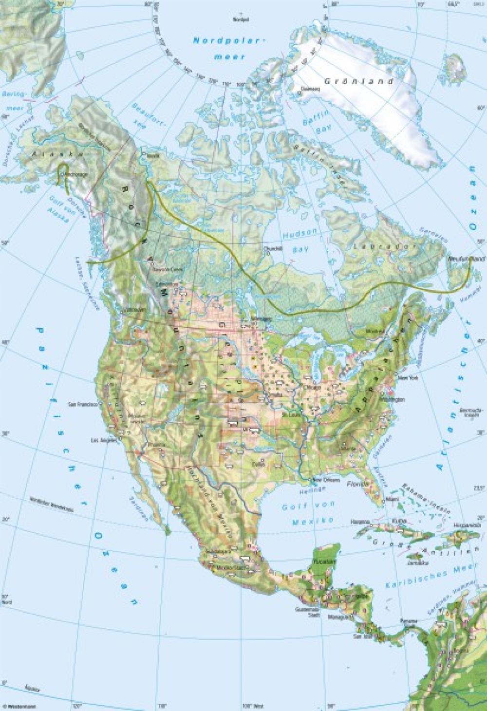Bild der Karte Nord- und Mittelamerika - Landwirtschaft - Nord- und Mittelamerika - Klima und Landwirtschaft