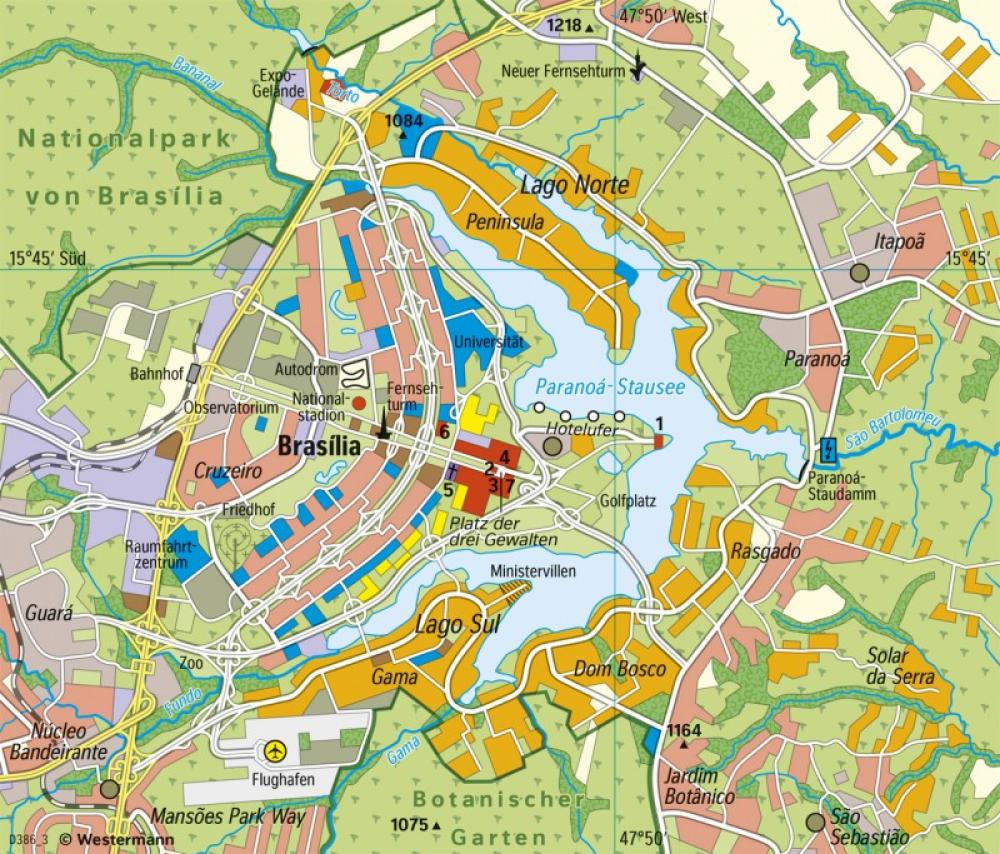 Bild der Karte Brasília - Planstadt - Südamerika - Klima und Regenwald