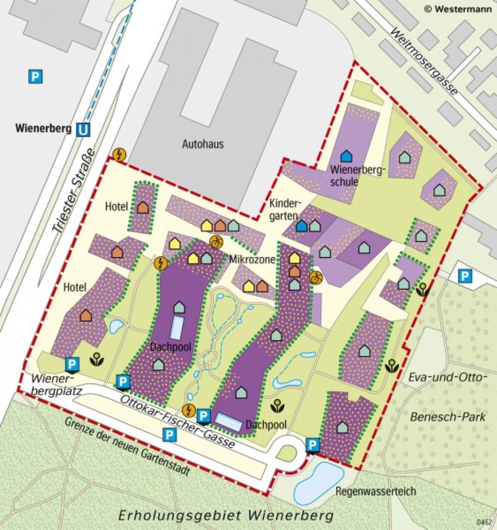 Bild der Karte Wienerberg - Neue Gartenstadt - Mitteleuropa - Urbane und ländliche Räume