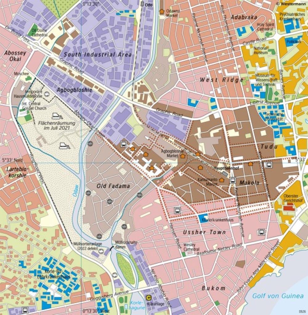 Bild der Karte Accra (Ghana) - Stadtentwicklung - 2023 - Afrika - Facetten der Nachhaltigkeit