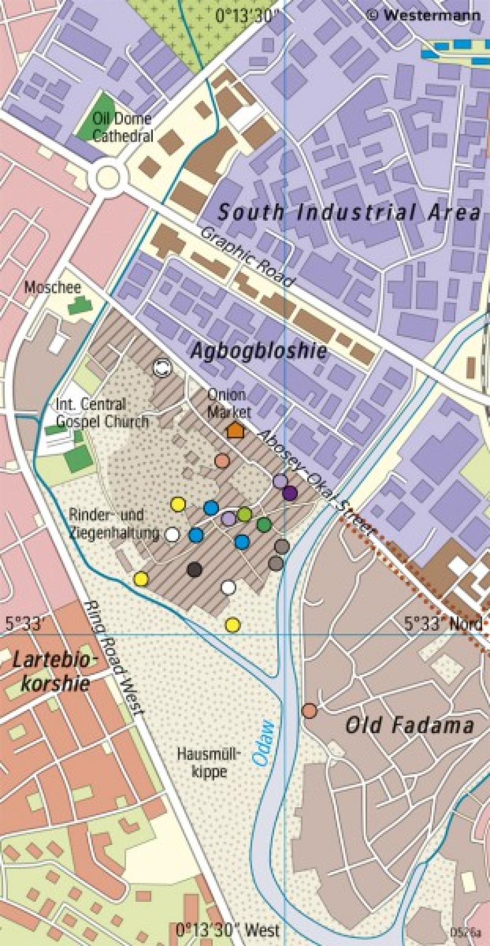 Bild der Karte Accra (Ghana) - Stadtentwicklung - 2021 - Afrika - Facetten der Nachhaltigkeit