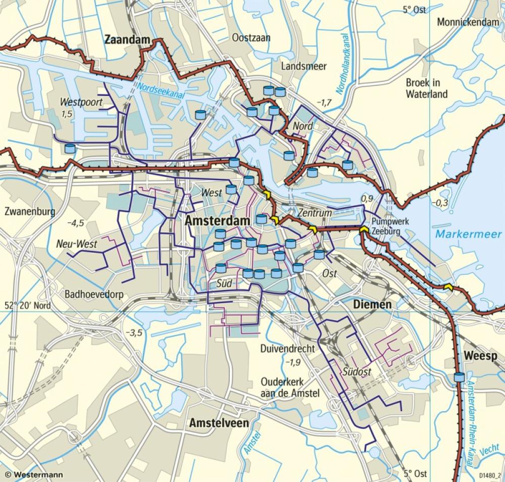 Bild der Karte Amsterdam - Schwammstadt - Niederlande - Wassermanagement
