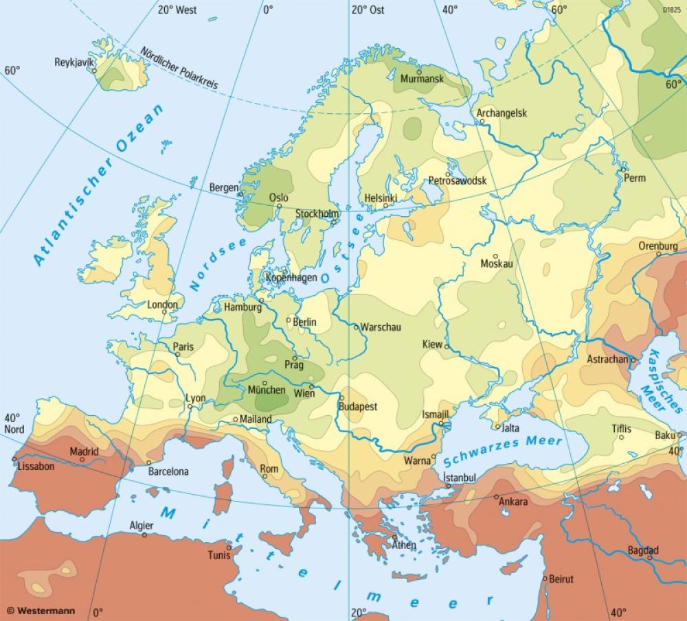 Bild der Karte Europa - Niederschlagsvariabilität - Europa - Landwirtschaft